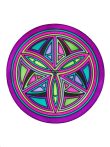   Selyem mandala | 20cm | Előkontúrozott Celtic | Ponge 8 | IDEEN 46640