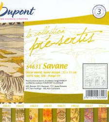 Selyemkendő |  55x55cm | Előkontúrozott fekete | SAVANNAH | P9 | H.Dupont 4631