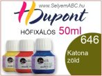   H.DUPONT Hőfixálós Selyemfesték | 50ml | 646 - Army | Katona zöld