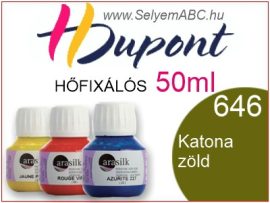 H.DUPONT Hőfixálós Selyemfesték | 50ml | 646 - Army | Katona zöld