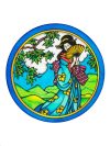 Selyem mandala | 20cm | Előkontúrozott Kyoto | Ponge 8 | IDEEN 46642 Selyem mandala | 20cm | Előkontúrozott Kyoto | Ponge 8 | IDEEN 46642